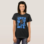 Happy Hanukkah Let's Get Lit Menorah Chanukkah Hol T-shirt (Voorkant volledig)