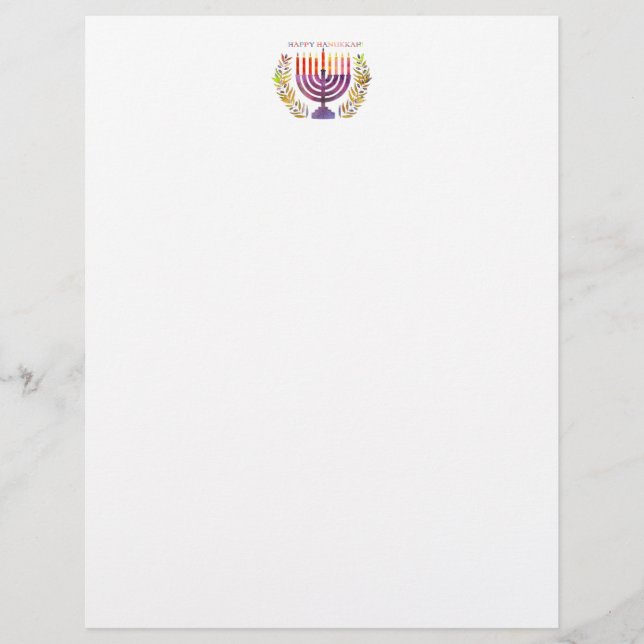Happy Hanukkah Letterhead Briefhoofd (Voorkant)