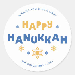 Happy Hanukkah-liefde en licht Ronde Sticker