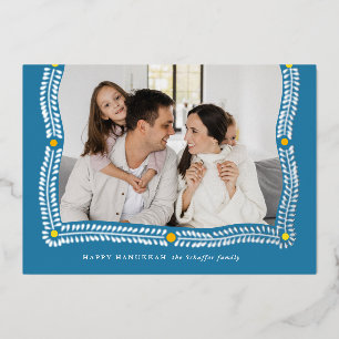 Happy Hanukkah Lijst van Light Foto Folie Feestdagenkaart