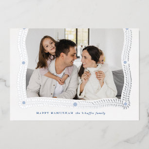 Happy Hanukkah Lijst van Light Foto Folie Feestdagenkaart