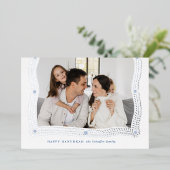 Happy Hanukkah Lijst van Light Foto Folie Feestdagenkaart (Staand Voorkant)