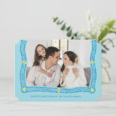 Happy Hanukkah Lijst van Light Photo Holiday Kaart (Staand voorkant)