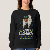 Happy Hanukkah Llama Happy Llamakah Squad Cute Al Trui (Voorkant)
