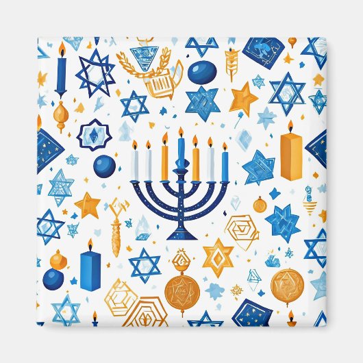Happy Hanukkah Magneet (Voorkant)