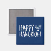 Happy Hanukkah Magneet (Voorkant / Achterkant)