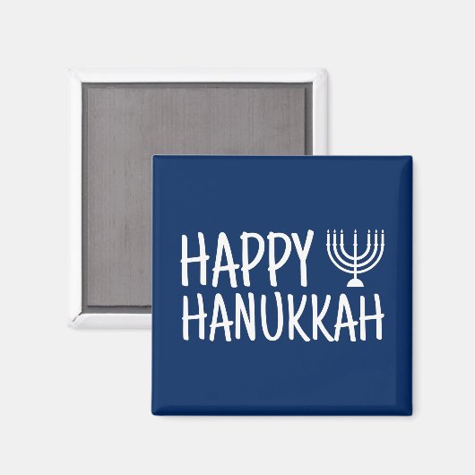 Happy Hanukkah Magneet (Voorkant / Achterkant)