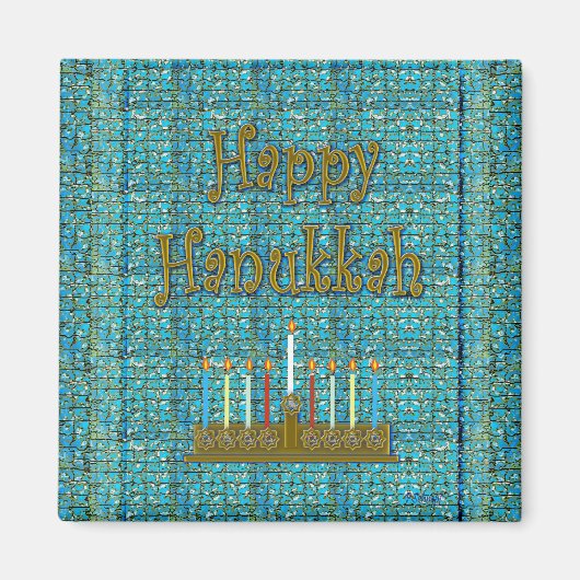 Happy Hanukkah Magneet (Voorkant)