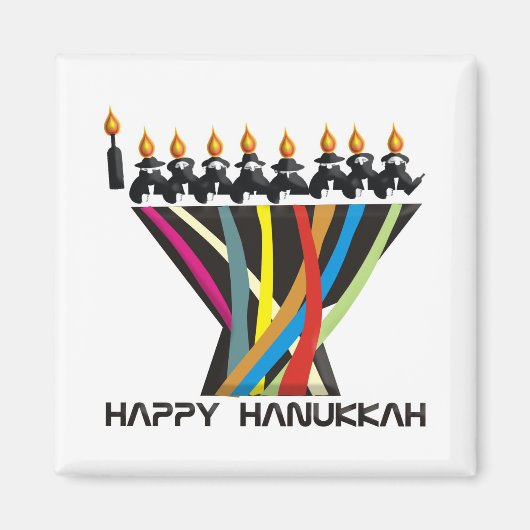 Happy Hanukkah Magneet (Voorkant)