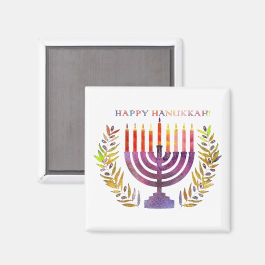 Happy Hanukkah Magnets Magneet (Voorkant / Achterkant)