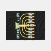 Happy Hanukkah Mahjong Menorah Mahjukkah Chanukkah Fleece Deken (Voorkant (Horizontaal))