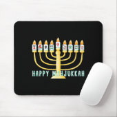 Happy Hanukkah Mahjong Menorah Mahjukkah Chanukkah Muismat (Met muis)