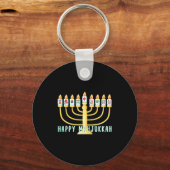 Happy Hanukkah Mahjong Menorah Mahjukkah Chanukkah Sleutelhanger (Voorkant)