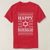 Happy Hanukkah Mannen Vrouwen Kinderen, sterren va T-shirt (Design voorkant)