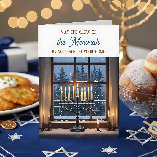 Happy Hanukkah | May the Glow of the Menorah Kaart