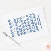 Happy Hanukkah Mazel Tov Star van David Menorah Rechthoekige Sticker (Envelop)