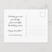 🕎 Happy Hanukkah, Menorah, aanpasbaar Briefkaart (Achterkant)