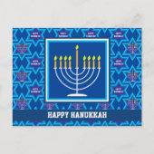 🕎 Happy Hanukkah, Menorah, aanpasbaar Briefkaart (Voorkant)