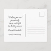 🕎 Happy Hanukkah, Menorah, aanpasbaar Briefkaart (Achterkant)