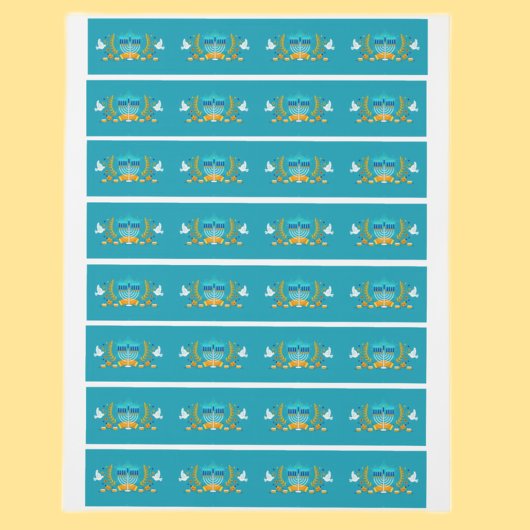 Happy Hanukkah Menorah Adreslabel Wikkel