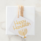 Happy Hanukkah Menorah Bedankjes Labels (Met doos)