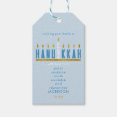 Happy Hanukkah Menorah Cadeaulabel (Voorkant)