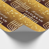 Happy Hanukkah Menorah Cadeaupapier (Hoek)
