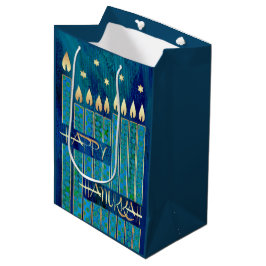 Happy Hanukkah. Menorah Candles Medium Cadeauzakje