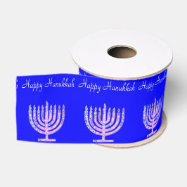 Happy Hanukkah Menorah David's Fave Grosgrain Lint