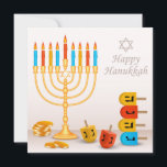 Happy Hanukkah Menorah Dreidel Gold Coins<br><div class="desc">Dit ontwerp van feestdagen is voorzien van een menorah met gouden munten en dreigementen. De tekst "Happy Hanukkah" is geschreven in een modern kalligrafiekscript met de ster van David hierboven. #hanukkah #chanukah #feestdagen #seizoensgebonden #feestive #menorah #dreidel #munten #gold #starofdavid #star #modern #trendy #trendy #trendy #stijl #populair #design #design #design #Designer...</div>