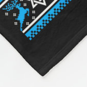 Happy Hanukkah Menorah Dreidel Ugly Chanukah Pajam Fleece Deken (Hoek)