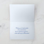 Happy Hanukkah. Menorah en Dreidels Feestdagen Kaart (Binnen)