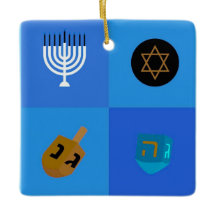 Happy Hanukkah Menorah en Dreidels
