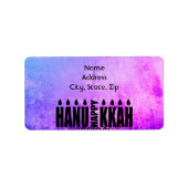 Happy Hanukkah Menorah Etiket (Voorkant)