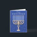 Happy Hanukkah Menorah Feestdagen Kaart<br><div class="desc">Happy Hanukkah Menorah ontwerp foto vakantie kaart</div>