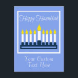 Happy Hanukkah Menorah Feestdagenkaart<br><div class="desc">Personaliseer met uw eigen speciale berichten dit Seizoen van de Vakantie.</div>