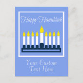 Happy Hanukkah Menorah Feestdagenkaart (Voorkant)