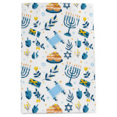 Happy Hanukkah Menorah Gift Bag Medium Cadeauzakje (Voorkant)