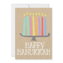 Happy Hanukkah menorah gift label