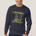 Happy Hanukkah Menorah Grey Trui<br><div class="desc">Happy Hanukkah Menorah Grey</div>