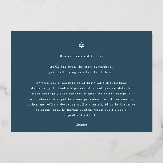 Happy Hanukkah Menorah Hanukkiah Photo Folie Feestdagenkaart (Achterkant)