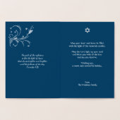 Happy Hanukkah Menorah Holiday Real Silver Folie Kaarten (Binnen)