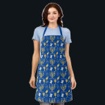 Happy Hanukkah Menorah Jewish Holiday Pattern Schort<br><div class="desc">Happy Hanukkah Menorah Jewish Holiday Pattern Apron. Kies de grootte van het profiel en de kleur van de riem in het optiesmenu.</div>
