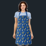 Happy Hanukkah Menorah Jewish Holiday Pattern Schort<br><div class="desc">Happy Hanukkah Menorah Jewish Holiday Pattern Apron. Kies de grootte van het profiel en de kleur van de riem in het optiesmenu.</div>