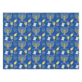 Happy Hanukkah Menorah Jewish Holiday Pattern Tafelkleed (Voorkant (Horizontaal))