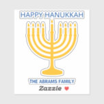 Happy Hanukkah Menorah Kiss-Cut Sticker<br><div class="desc">Happy Hanukkah Menorah Kiss-Cut Stickers.</div>