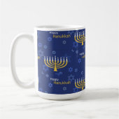 Happy Hanukkah Menorah Koffiemok (Links)