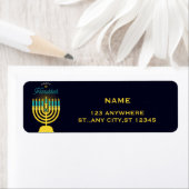 Happy Hanukkah Menorah Label (Insitu)