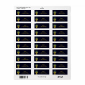 Happy Hanukkah Menorah Label (Full Sheet)