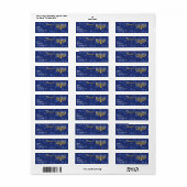 Happy Hanukkah Menorah Label (Full Sheet)